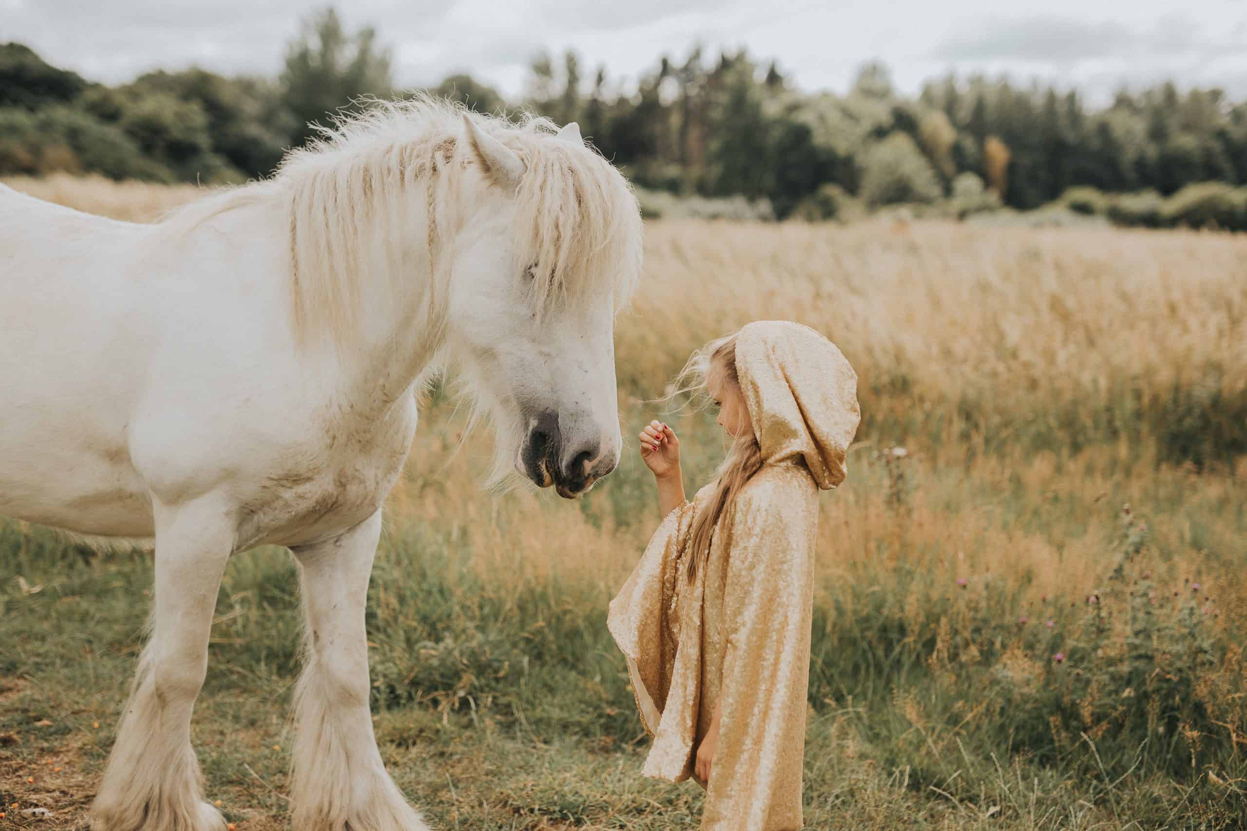 Girl with White Horse