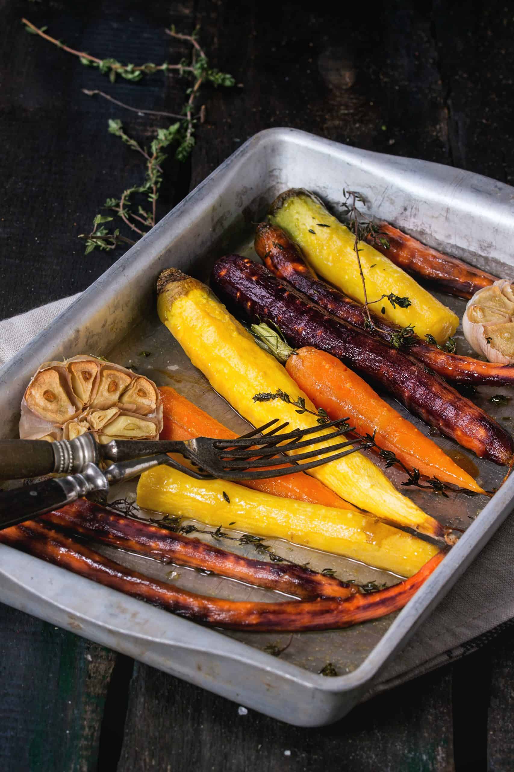  Baked colorful carrots