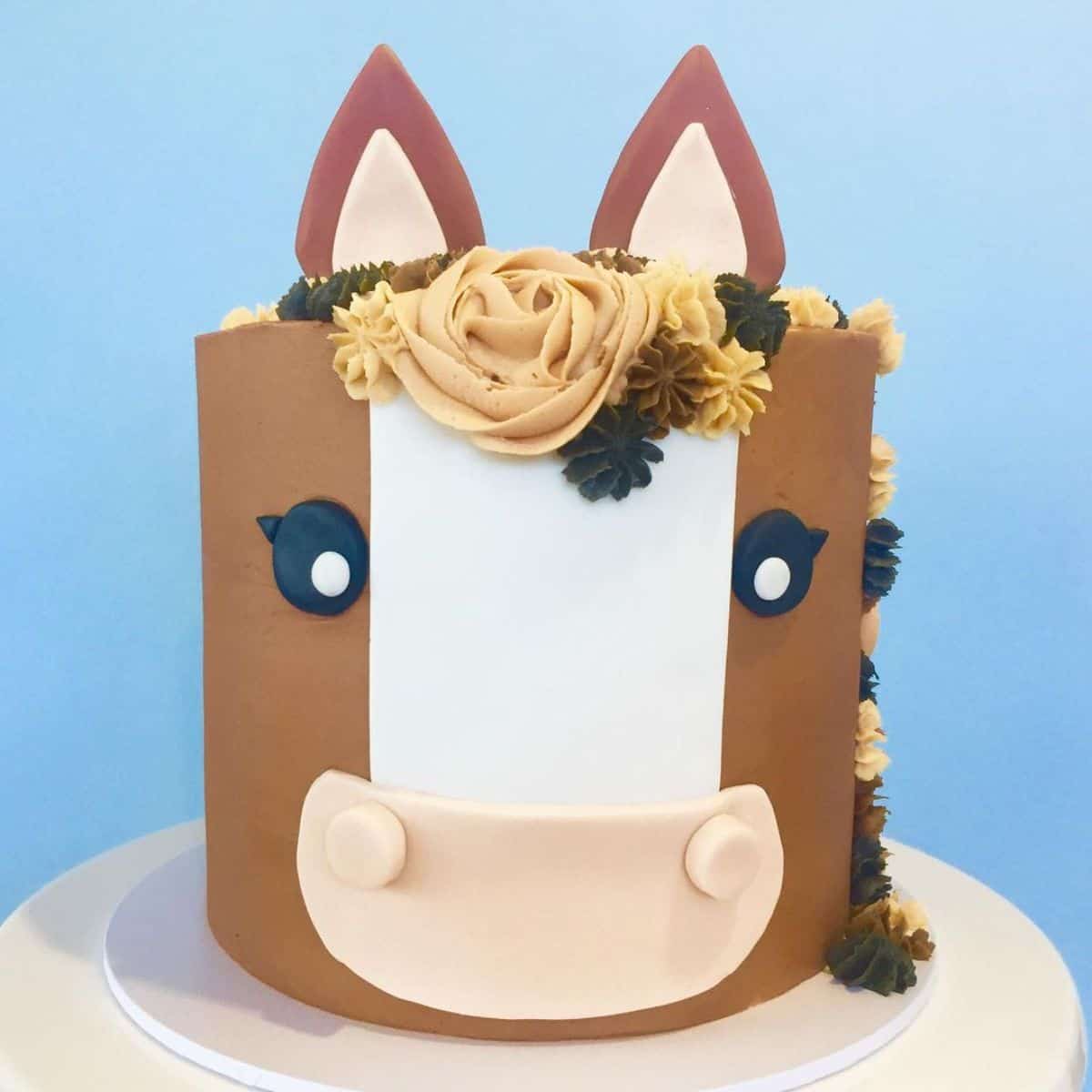 Carrot and Apple Horse Cake with Balloon, Candle and Party Hat Included »  Pampered Paw Gifts