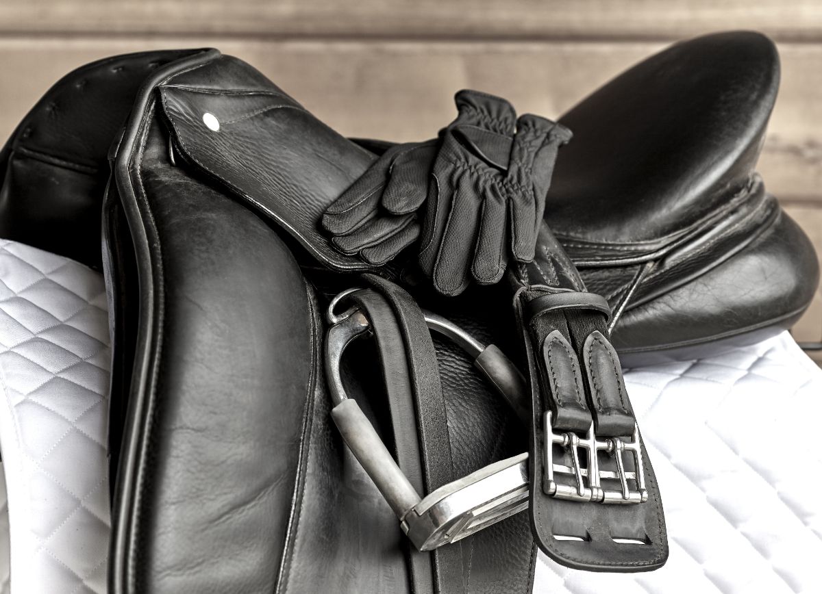 A english leather saddle.