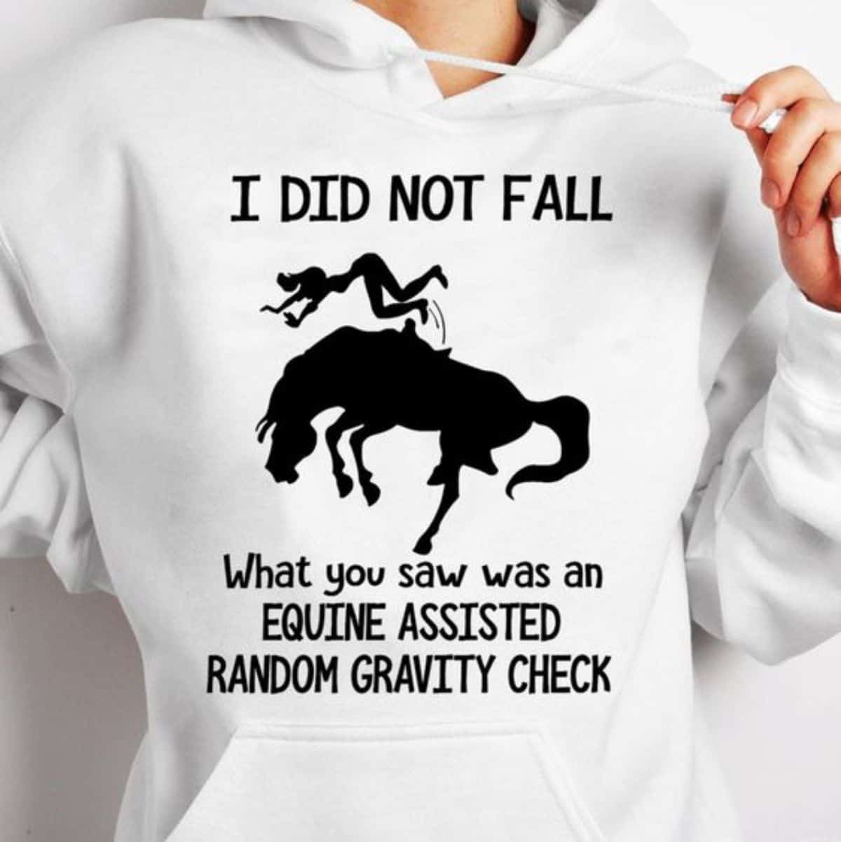 Horse-themed hoodie.